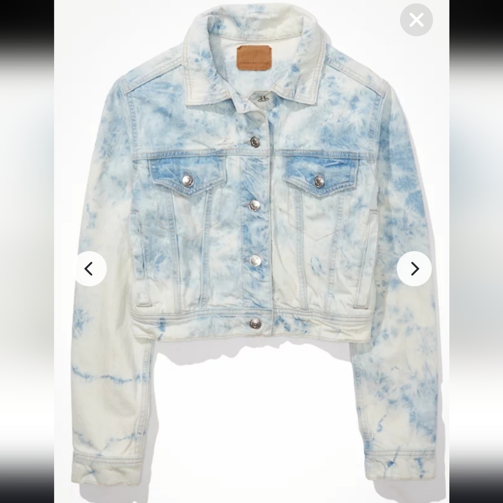 AE Shrunken Tie-Dye Denim Jacket - Picture 4 of 11